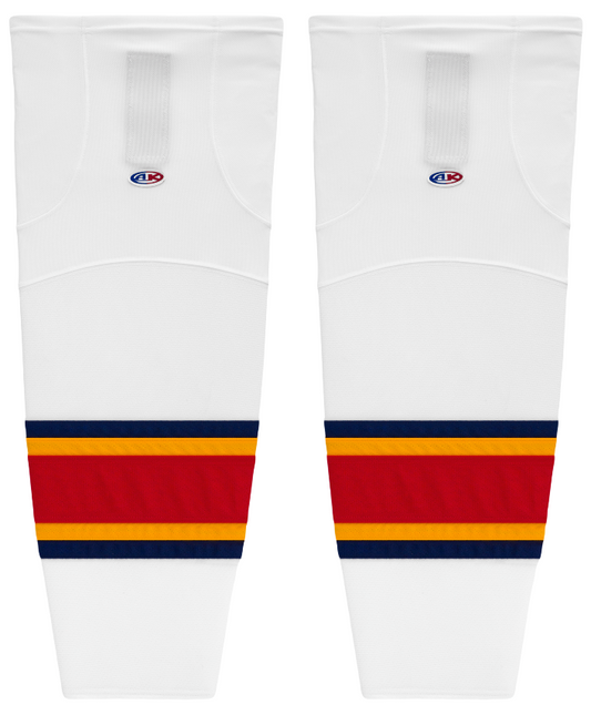 Athletic Knit (AK) HS2100-663 2013 Florida Panthers White Mesh Ice Hockey Socks - PSH Sports