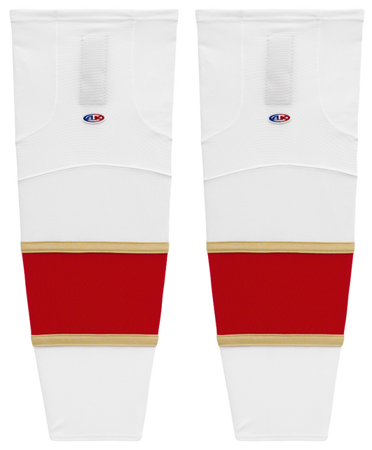 Athletic Knit (AK) HS2100-669 2016 Florida Panthers White Mesh Ice Hockey Socks - PSH Sports