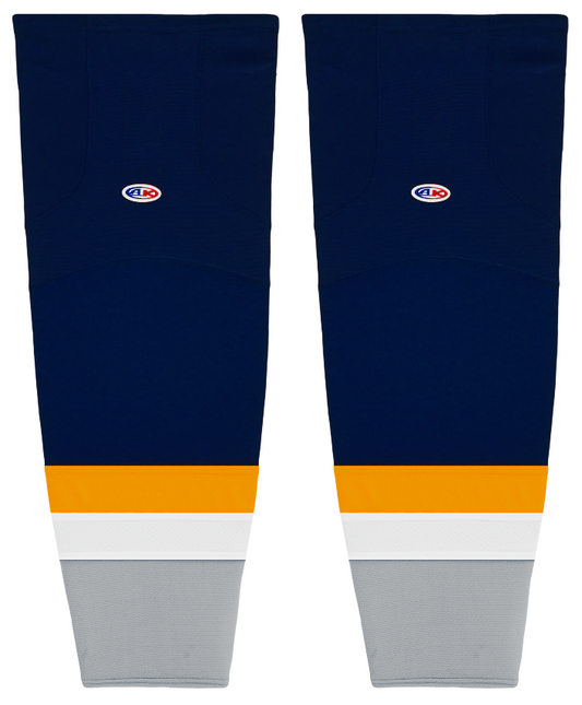 Athletic Knit (AK) HS2100-671 Nashville Predators Navy Mesh Ice Hockey Socks - PSH Sports