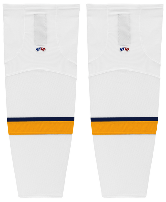 Athletic Knit (AK) HS2100-676 2017 Nashville Predators White Mesh Ice Hockey Socks - PSH Sports