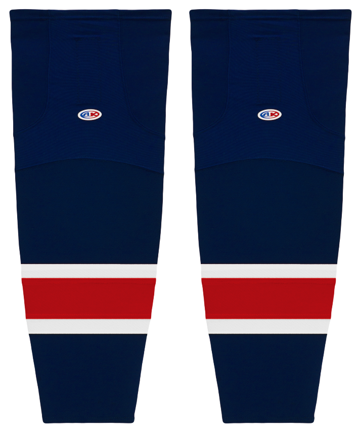 Athletic Knit (AK) HS2100-690 Columbus Blue Jackets Navy Mesh Ice Hockey Socks - PSH Sports