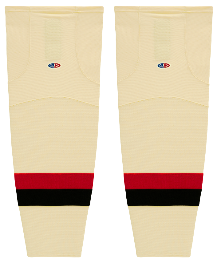 Athletic Knit (AK) HS2100-734 Ottawa Senators Heritage Classic Sand Mesh Ice Hockey Socks - PSH Sports