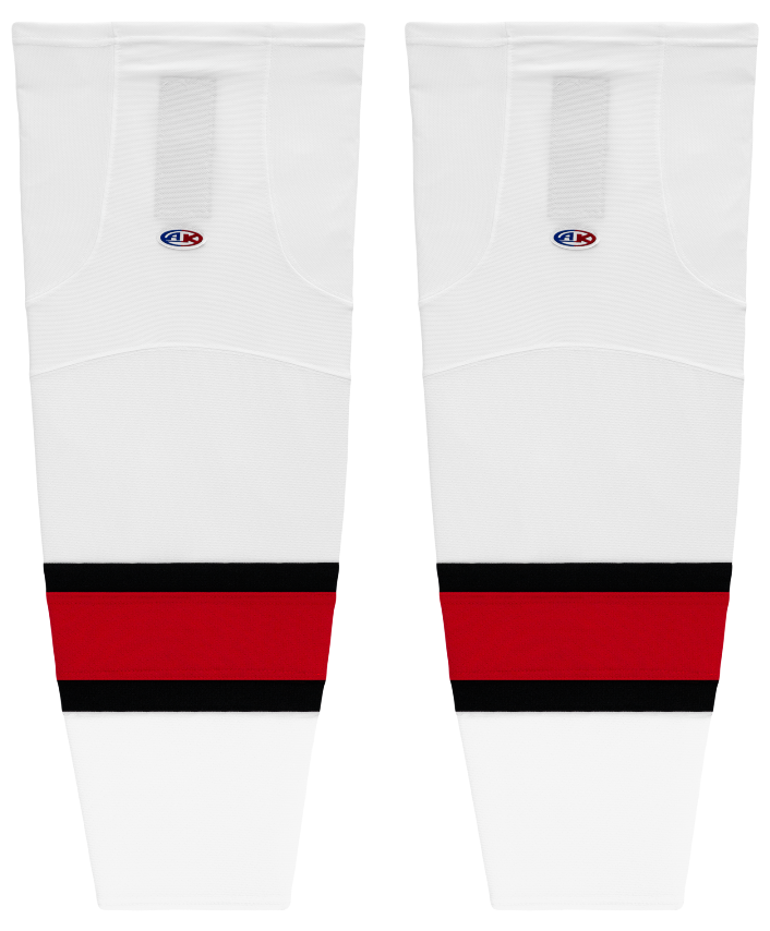 Athletic Knit (AK) HS2100-741 2002 Team Canada White Mesh Ice Hockey Socks - PSH Sports