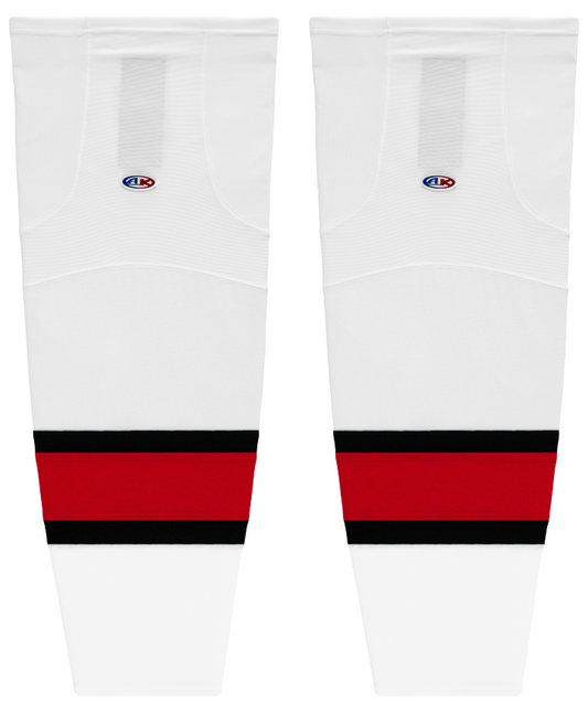 Athletic Knit (AK) HS2100-741 2002 Team Canada White Mesh Ice Hockey Socks - PSH Sports