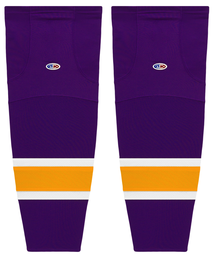 Athletic Knit (AK) HS2100-751 Vintage Los Angeles Kings Purple Mesh Ice Hockey Socks - PSH Sports