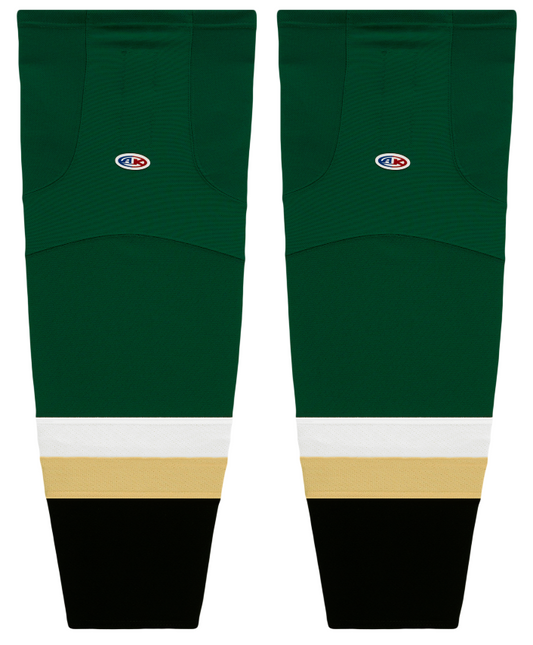 Athletic Knit (AK) HS2100-792 New Texas (Dallas) Stars Dark Green Mesh Ice Hockey Socks - PSH Sports