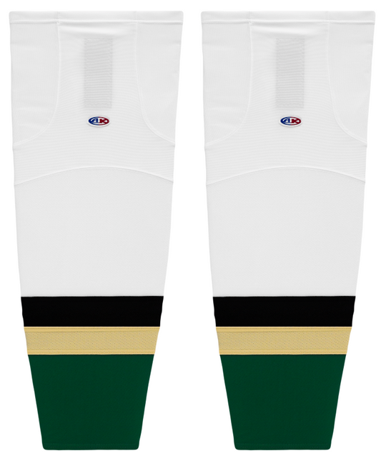 Athletic Knit (AK) HS2100-793 New Texas (Dallas) Stars White Mesh Ice Hockey Socks - PSH Sports