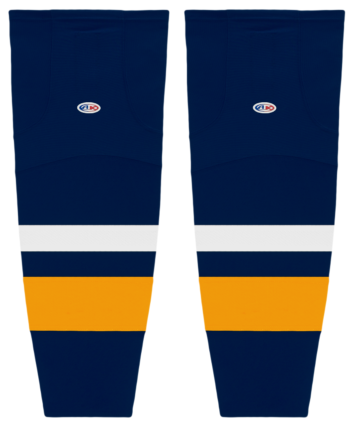 Athletic Knit (AK) HS2100-800 2008 Buffalo Sabres Navy Mesh Ice Hockey Socks - PSH Sports