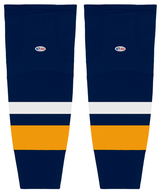 Athletic Knit (AK) HS2100-800 2008 Buffalo Sabres Navy Mesh Ice Hockey Socks - PSH Sports