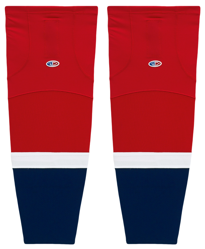 Athletic Knit (AK) HS2100-808 2013 Washington Capitals Red Mesh Ice Hockey Socks - PSH Sports