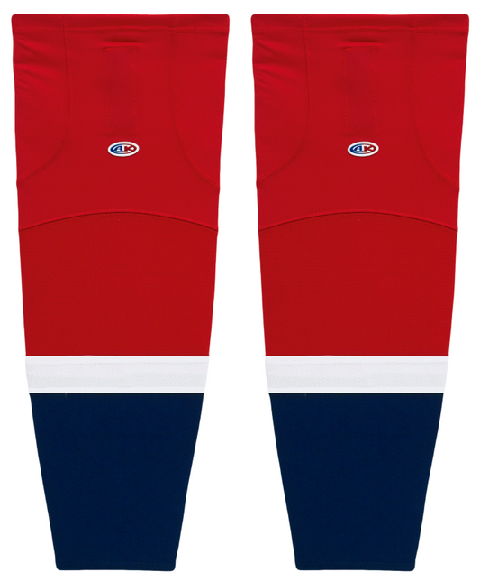 Athletic Knit (AK) HS2100-808 2013 Washington Capitals Red Mesh Ice Hockey Socks - PSH Sports