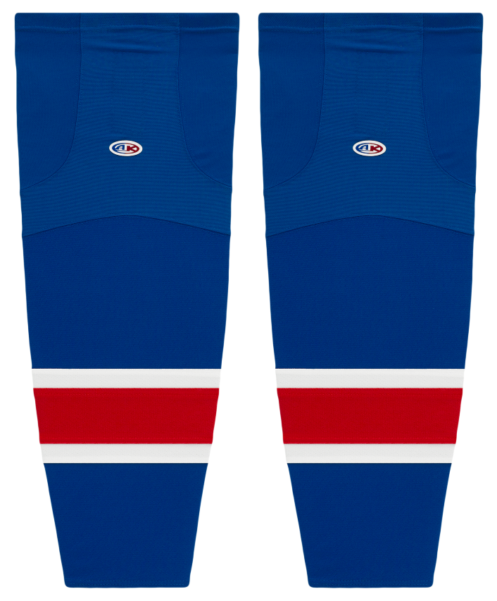 Athletic Knit (AK) HS2100-812 New York Rangers Royal Blue Mesh Ice Hockey Socks - PSH Sports