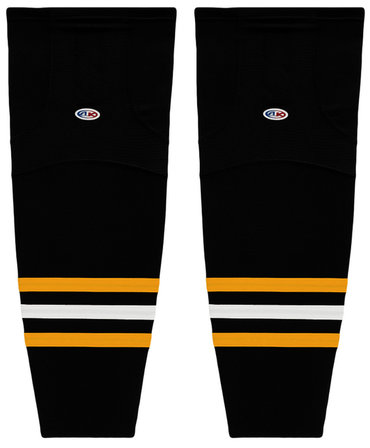 Athletic Knit (AK) HS2100-816 2014 Pittsburgh Penguins Third Black Mesh Ice Hockey Socks - PSH Sports