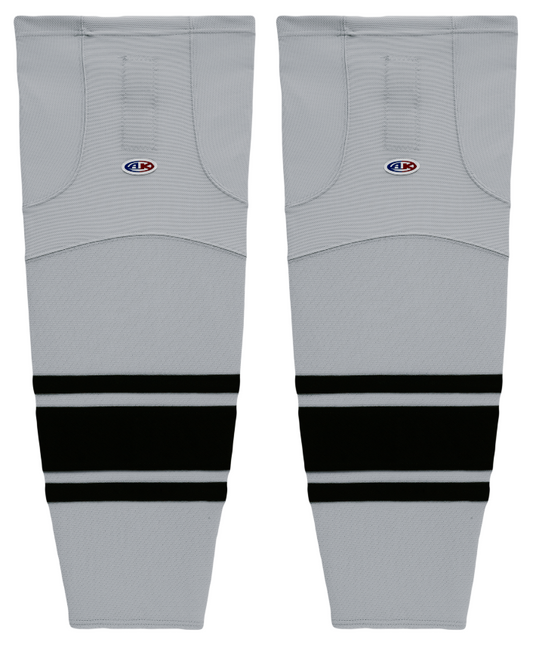 Athletic Knit (AK) HS2100-822 Grey/Black Mesh Ice Hockey Socks - PSH Sports