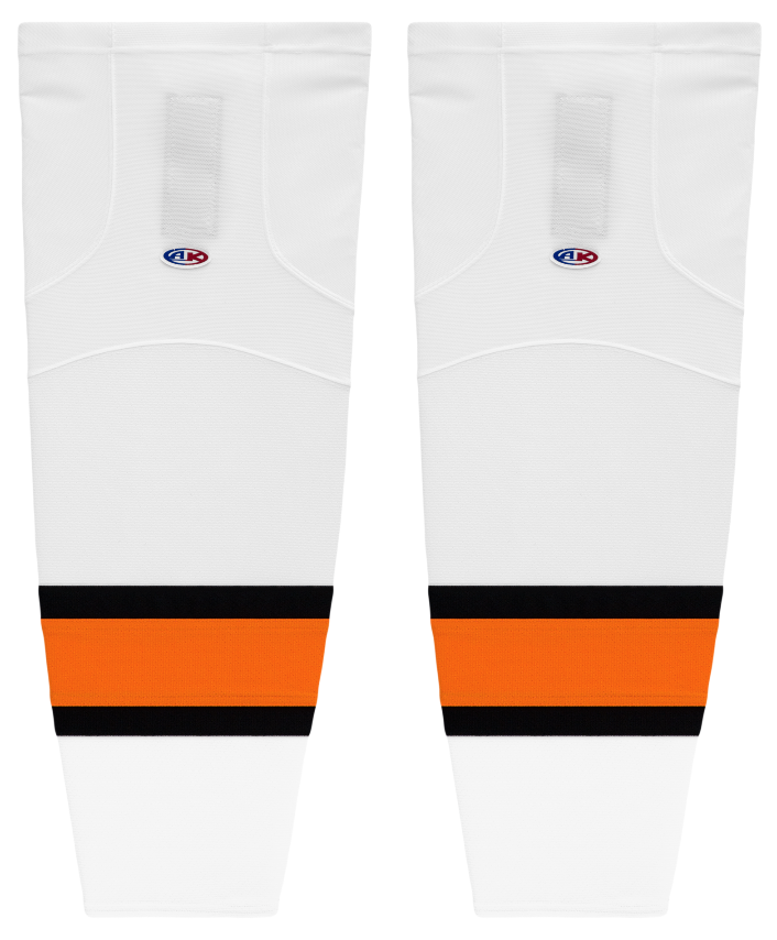 Athletic Knit (AK) HS2100-859 Philadelphia Flyers White Mesh Ice Hockey Socks - PSH Sports