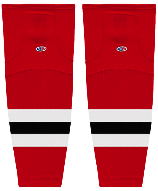 Athletic Knit (AK) HS2100-866 2017 New Jersey Devils Red Mesh Ice Hockey Socks - PSH Sports