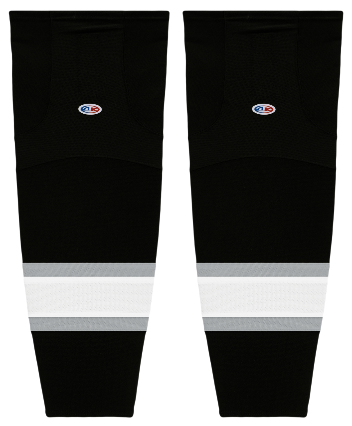 Athletic Knit (AK) HS2100-941 Old Los Angeles Kings Black Mesh Ice Hockey Socks - PSH Sports