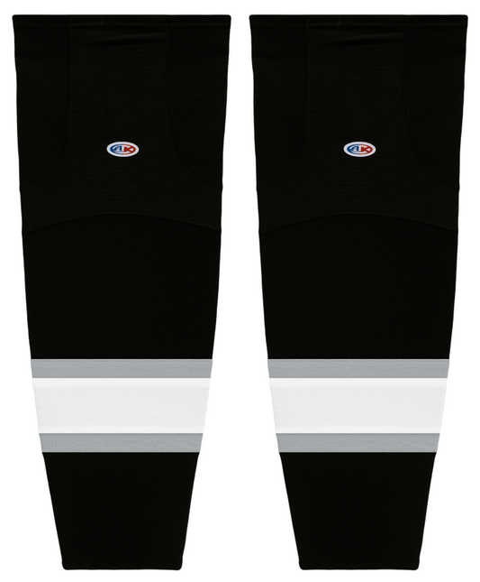 Athletic Knit (AK) HS2100-941 Old Los Angeles Kings Black Mesh Ice Hockey Socks - PSH Sports