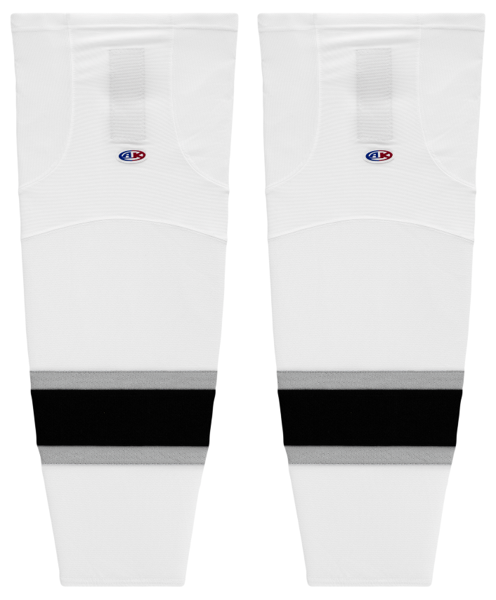 Athletic Knit (AK) HS2100-942 Old Los Angeles Kings White Mesh Ice Hockey Socks - PSH Sports