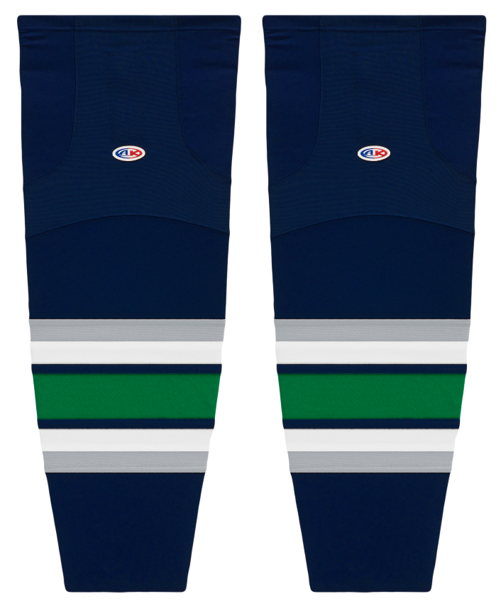 Athletic Knit (AK) HS2100-943 Hartford Whalers Navy Mesh Ice Hockey Socks - PSH Sports