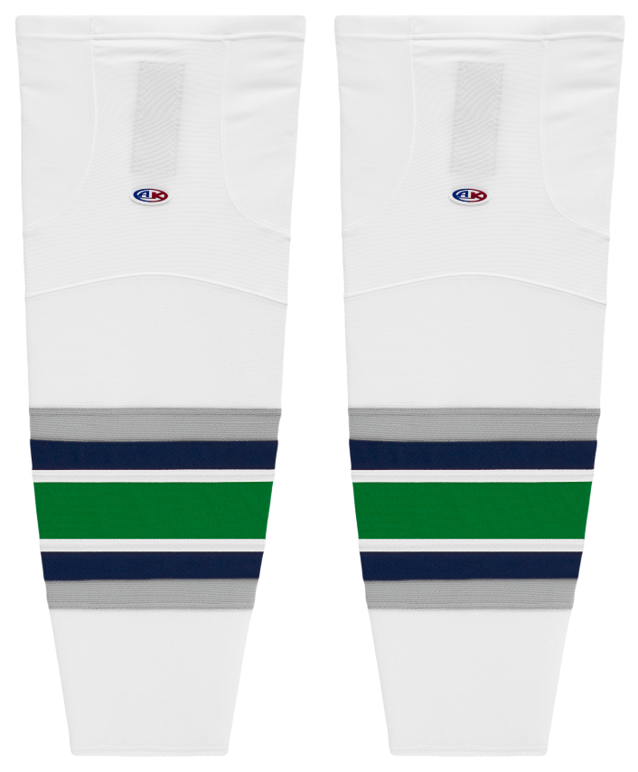 Athletic Knit (AK) HS2100-944 Hartford Whalers White Mesh Ice Hockey Socks - PSH Sports