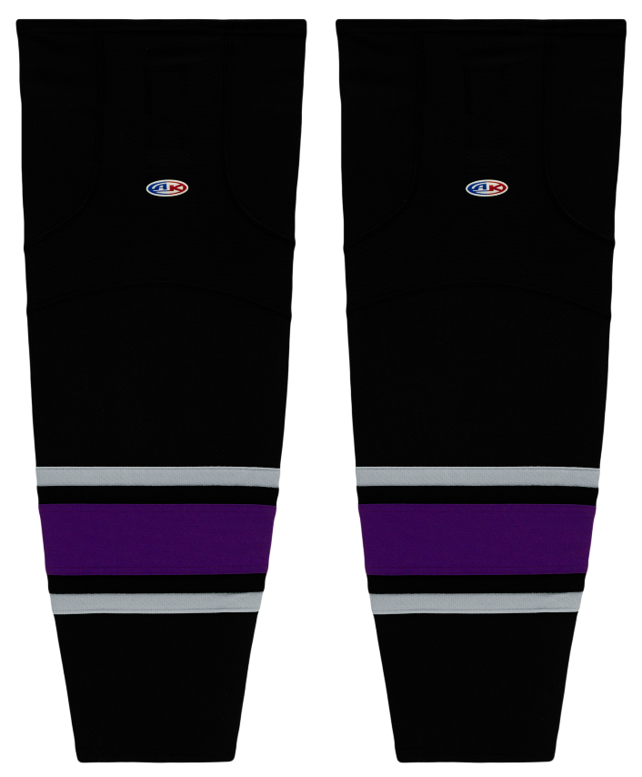 Athletic Knit (AK) HS2100-951 1998 Los Angeles Kings Black Mesh Ice Hockey Socks - PSH Sports