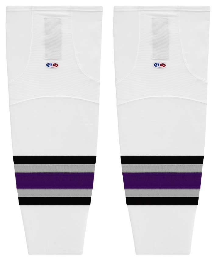 Athletic Knit (AK) HS2100-952 1998 Los Angeles Kings White Mesh Ice Hockey Socks - PSH Sports