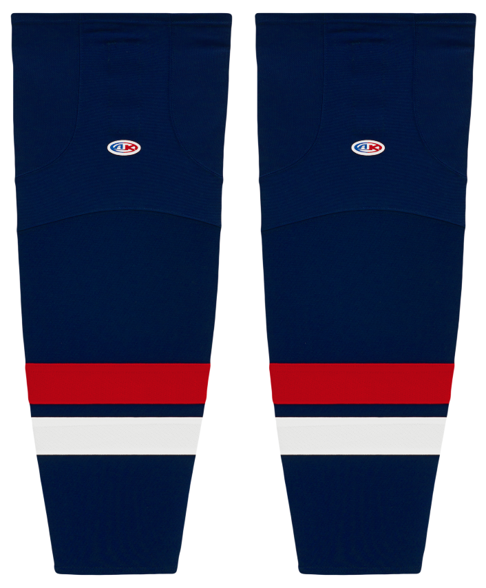 Athletic Knit (AK) HS2100-980 2005 Team USA Navy Mesh Ice Hockey Socks - PSH Sports