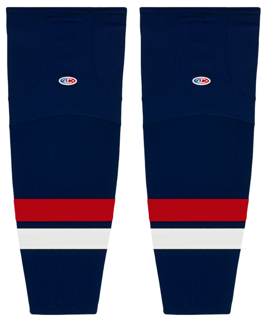 Athletic Knit (AK) HS2100-980 2005 Team USA Navy Mesh Ice Hockey Socks - PSH Sports