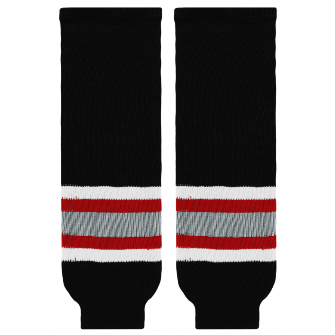 Athletic Knit (AK) HS630-610 Buffalo Sabres Black Knit Ice Hockey Socks - PSH Sports