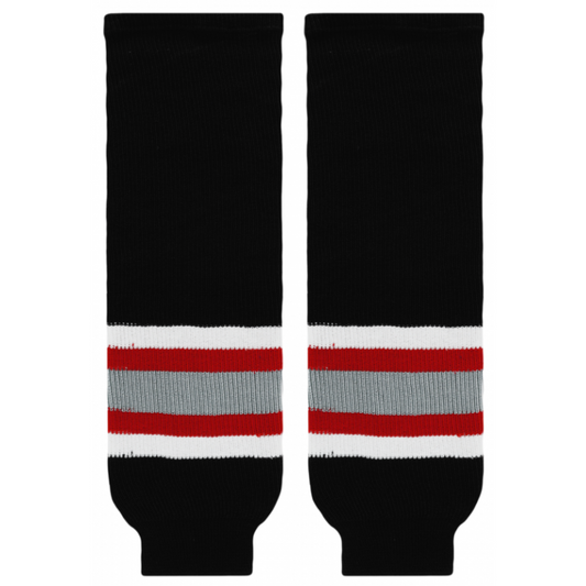 Athletic Knit (AK) HS630-610 Buffalo Sabres Black Knit Ice Hockey Socks - PSH Sports