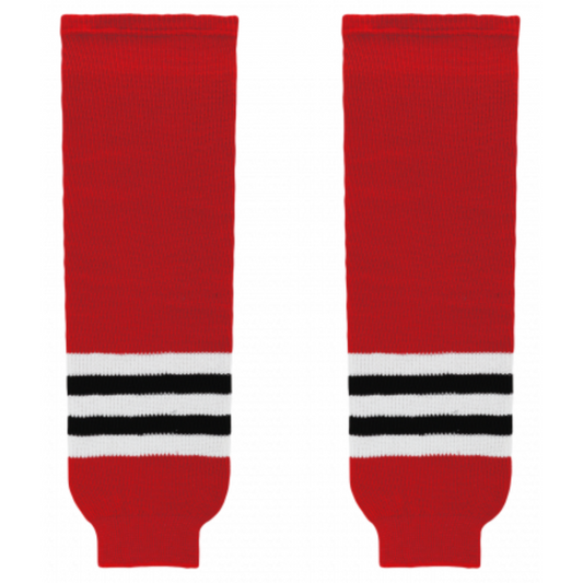 Athletic Knit (AK) HS630-304 Chicago Blackhawks Red Knit Ice Hockey Socks - PSH Sports