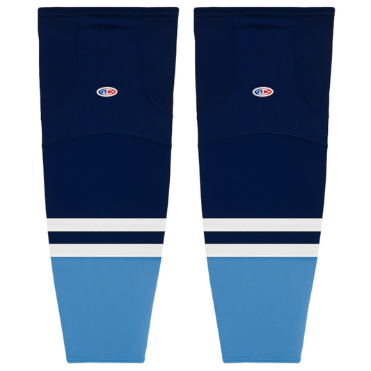 Athletic Knit (AK) HS2100-665 2010 Florida Panthers Third Navy Mesh Ice Hockey Socks - PSH Sports