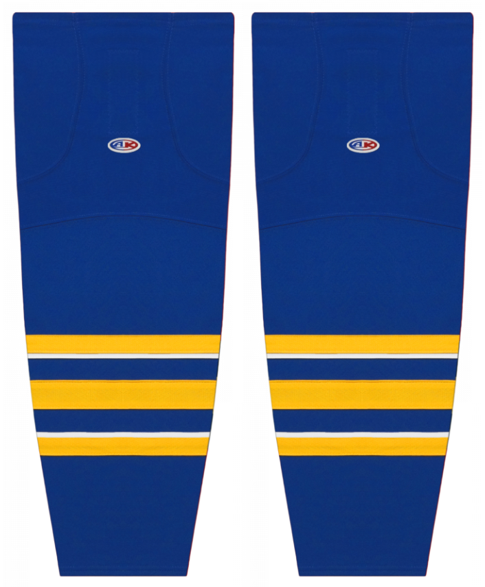 Athletic Knit (AK) HS2100-200 2021 Buffalo Sabres Royal Blue Mesh Ice Hockey Socks - PSH Sports