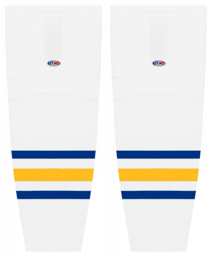 Athletic Knit (AK) HS2100-201 2021 Buffalo Sabres White Mesh Ice Hockey Socks - PSH Sports