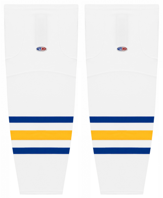 Athletic Knit (AK) HS2100-201 2021 Buffalo Sabres White Mesh Ice Hockey Socks - PSH Sports