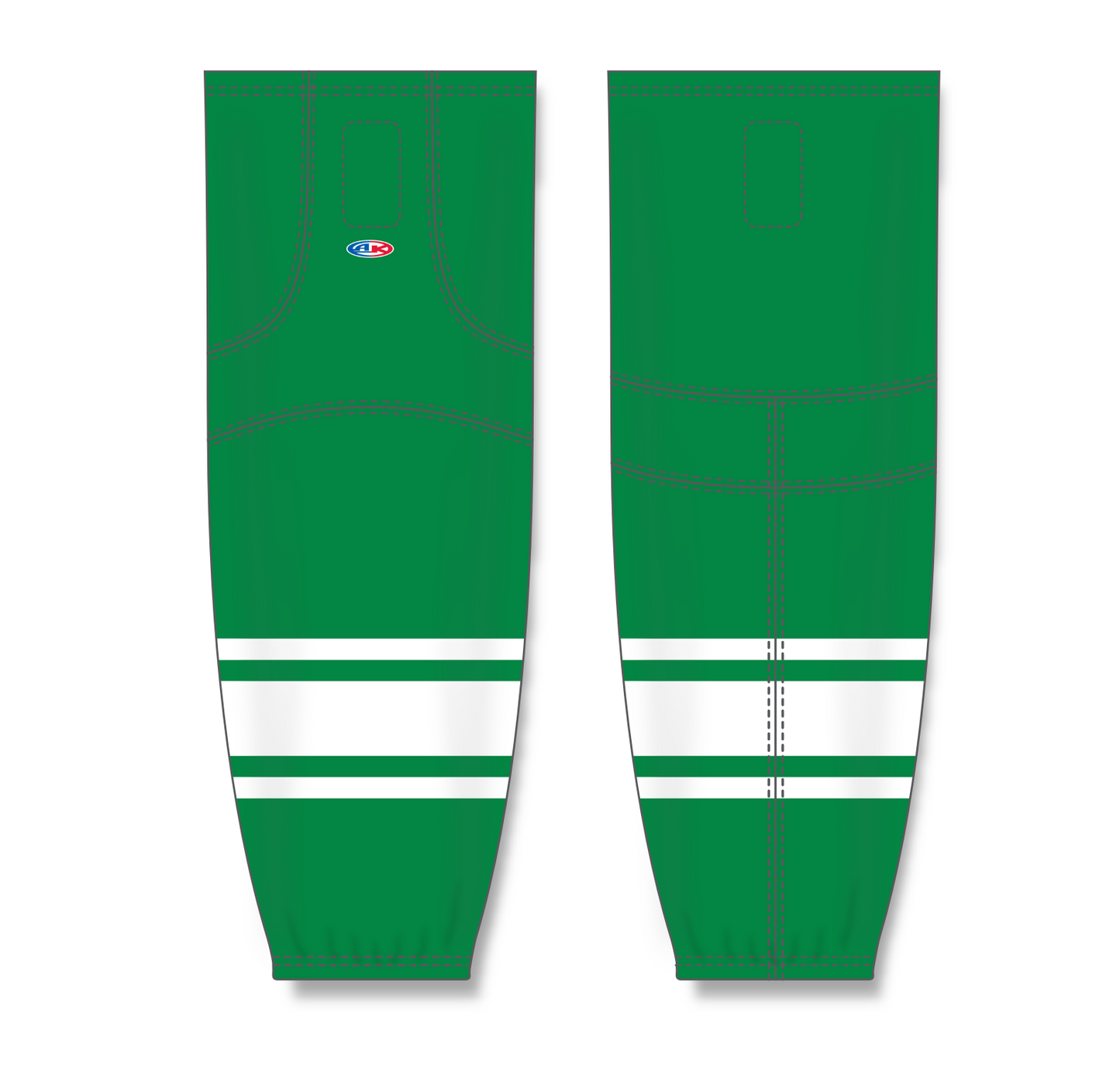 Athletic Knit (AK) HS2100 Toronto St. Pats Kelly Green/White Mesh Cut & Sew Ice Hockey Socks - PSH Sports