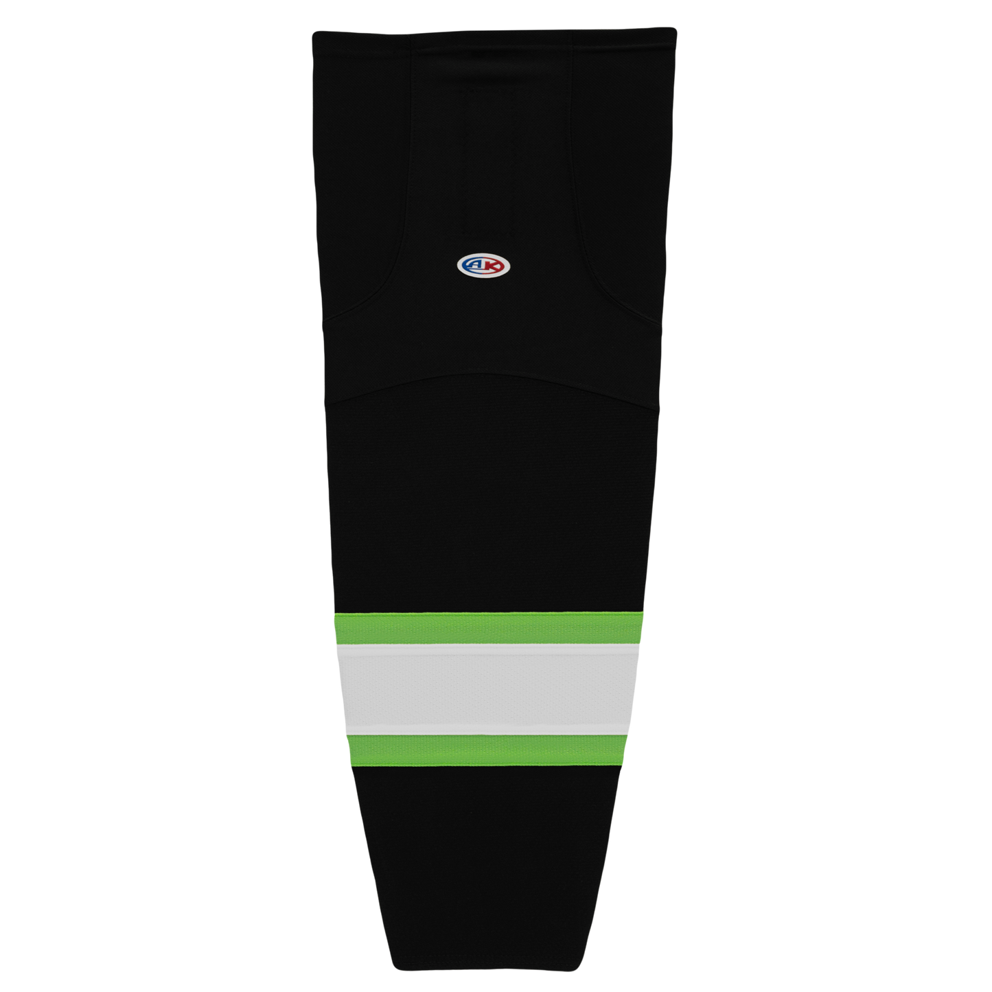 Athletic Knit (AK) HS2100-247 Black/Lime Green/White Mesh Ice Hockey Socks - PSH Sports