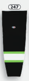 Athletic Knit (AK) HS2100-247 Black/Lime Green/White Mesh Ice Hockey Socks - PSH Sports