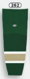 Athletic Knit (AK) HS2100-262 Dark Green/White/Vegas Gold Mesh Ice Hockey Socks - PSH Sports