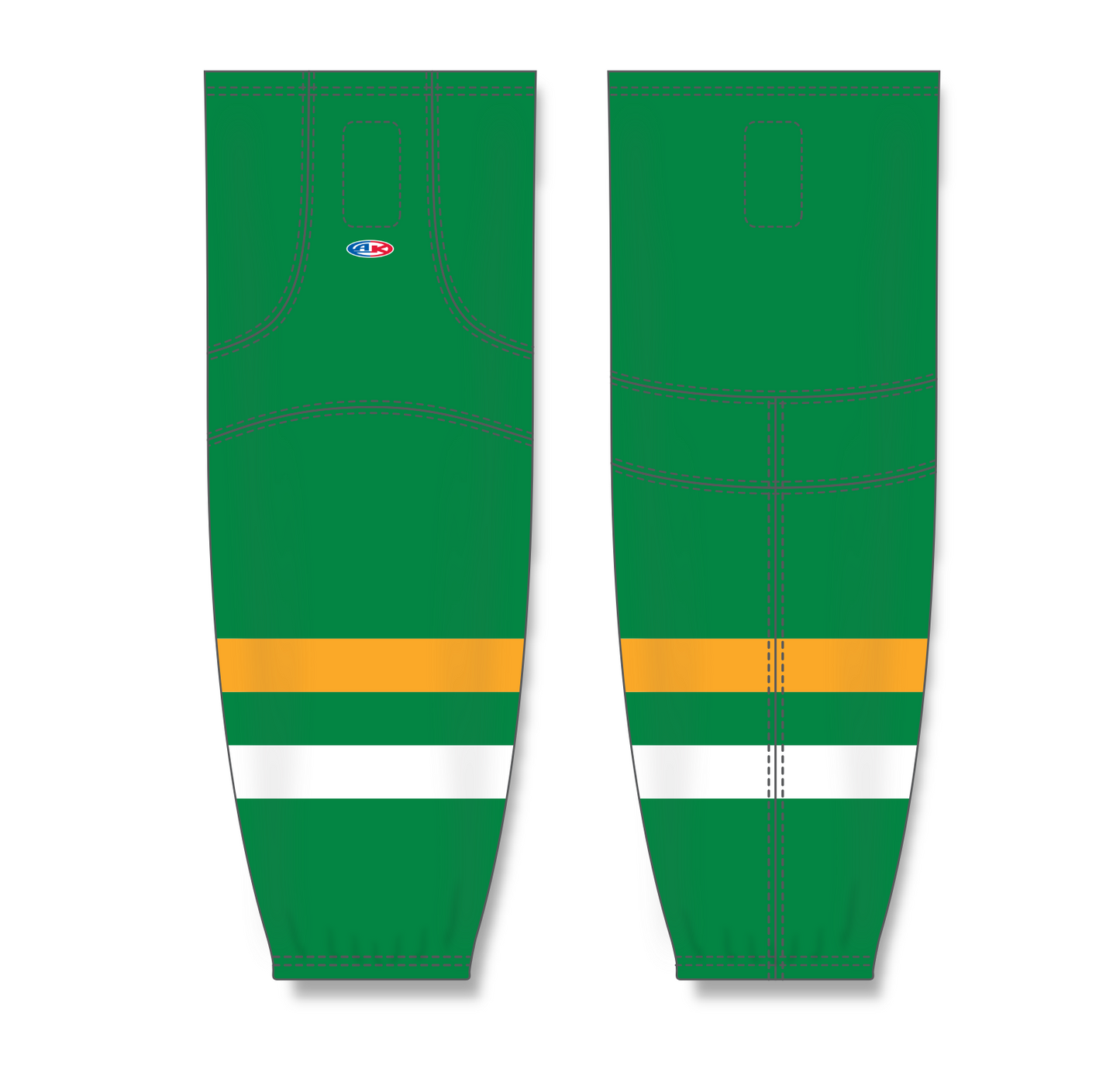 Athletic Knit (AK) HS2100 Old Minnesota North Stars Kelly Green Mesh Cut & Sew Ice Hockey Socks - PSH Sports