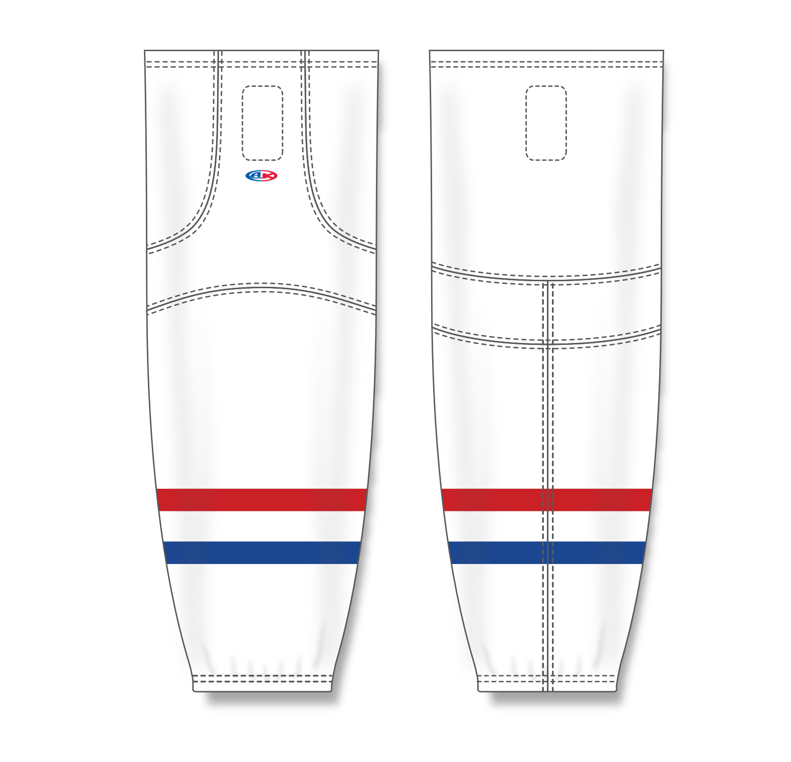 Athletic Knit (AK) HS2100 Montreal Canadiens White Mesh Cut & Sew Ice Hockey Socks - PSH Sports