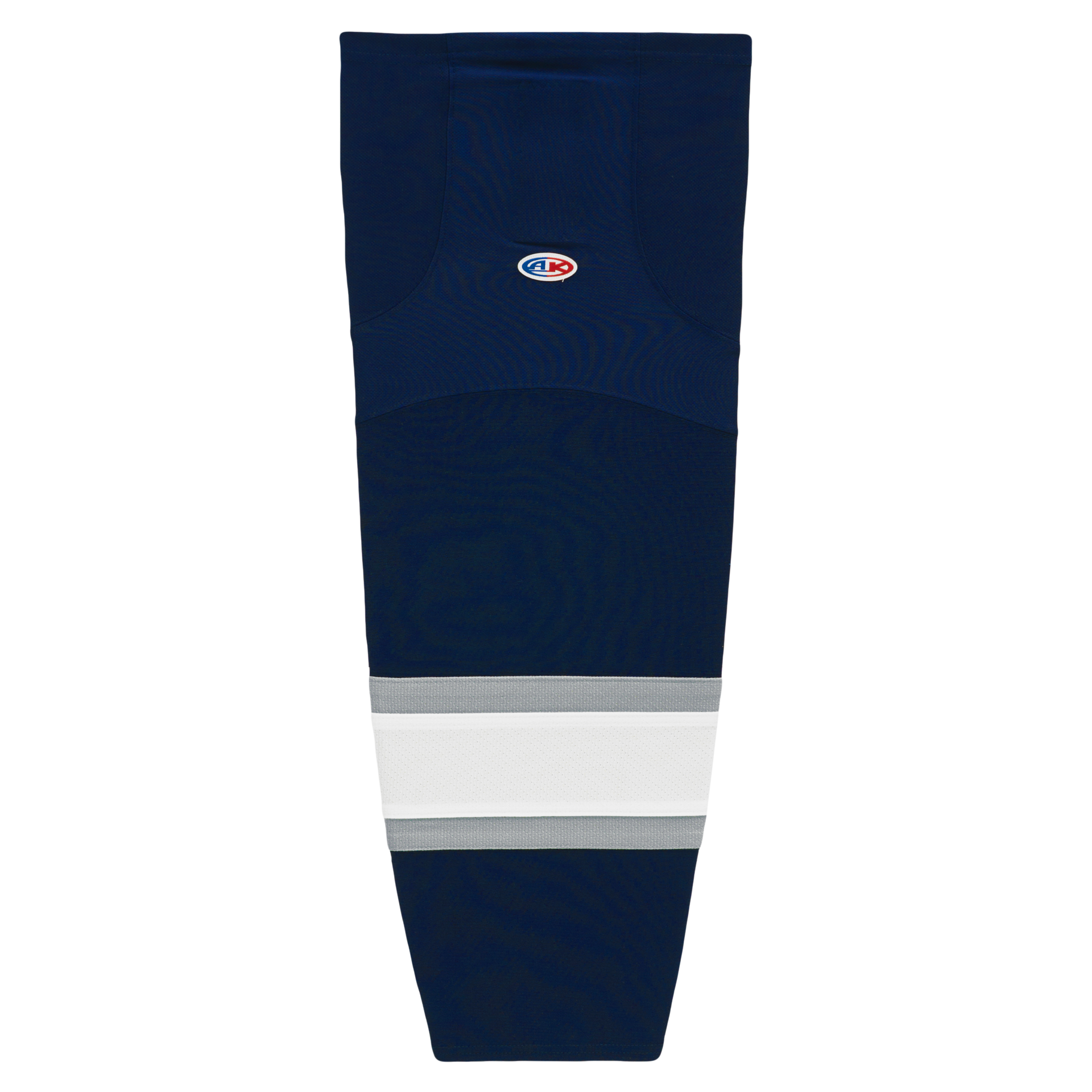 Athletic Knit (AK) HS2100-370 2002 Edmonton Oilers Third Navy Mesh Ice Hockey Socks - PSH Sports