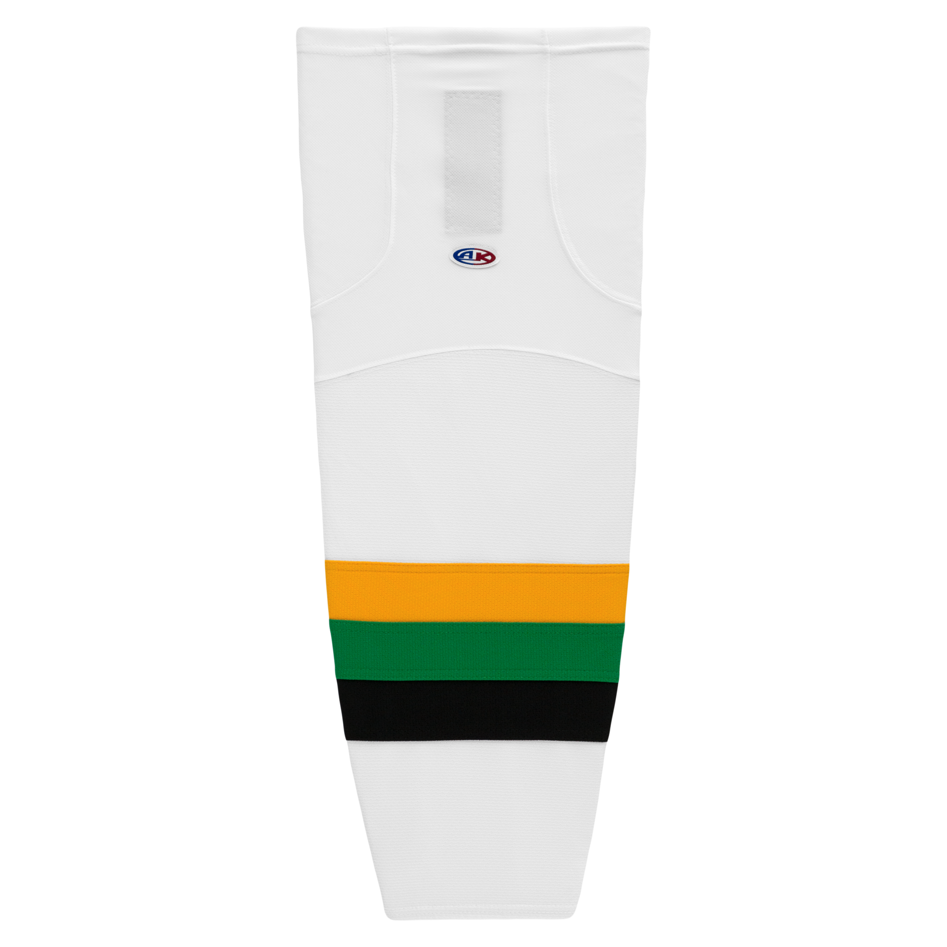 Athletic Knit (AK) HS2100-407 Minnesota North Stars White with Black Stripe Mesh Ice Hockey Socks - PSH Sports