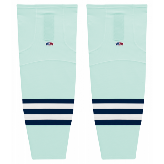 Athletic Knit (AK) HS2100-421 Seattle Kraken Ice Blue Mesh Ice Hockey Socks - PSH Sports