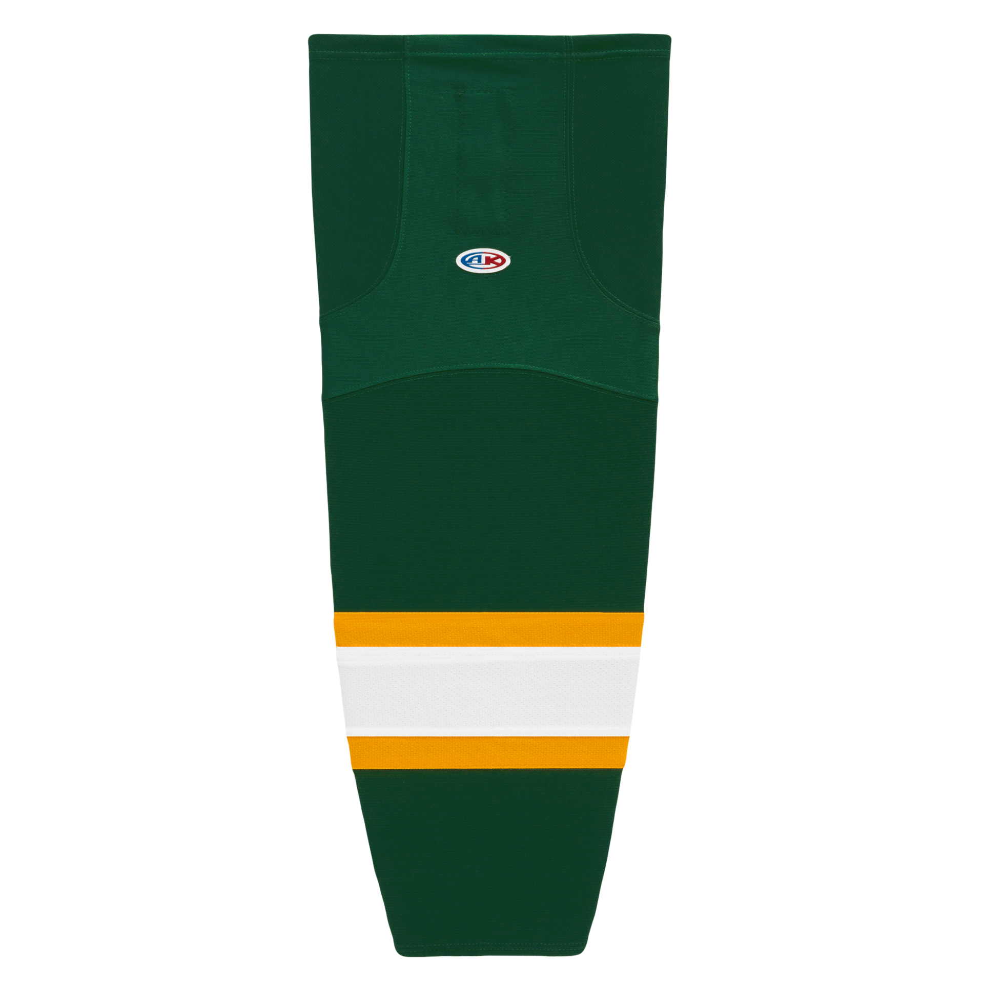 Athletic Knit (AK) HS2100-439 Dark Green/Gold/White Mesh Ice Hockey Socks - PSH Sports