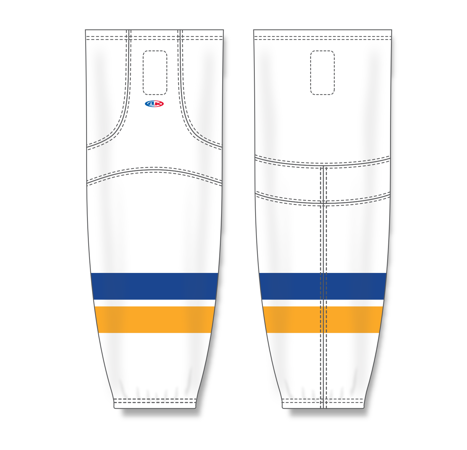 Athletic Knit (AK) HS2100 2014 St. Louis Blues White Mesh Cut & Sew Ice Hockey Socks - PSH Sports