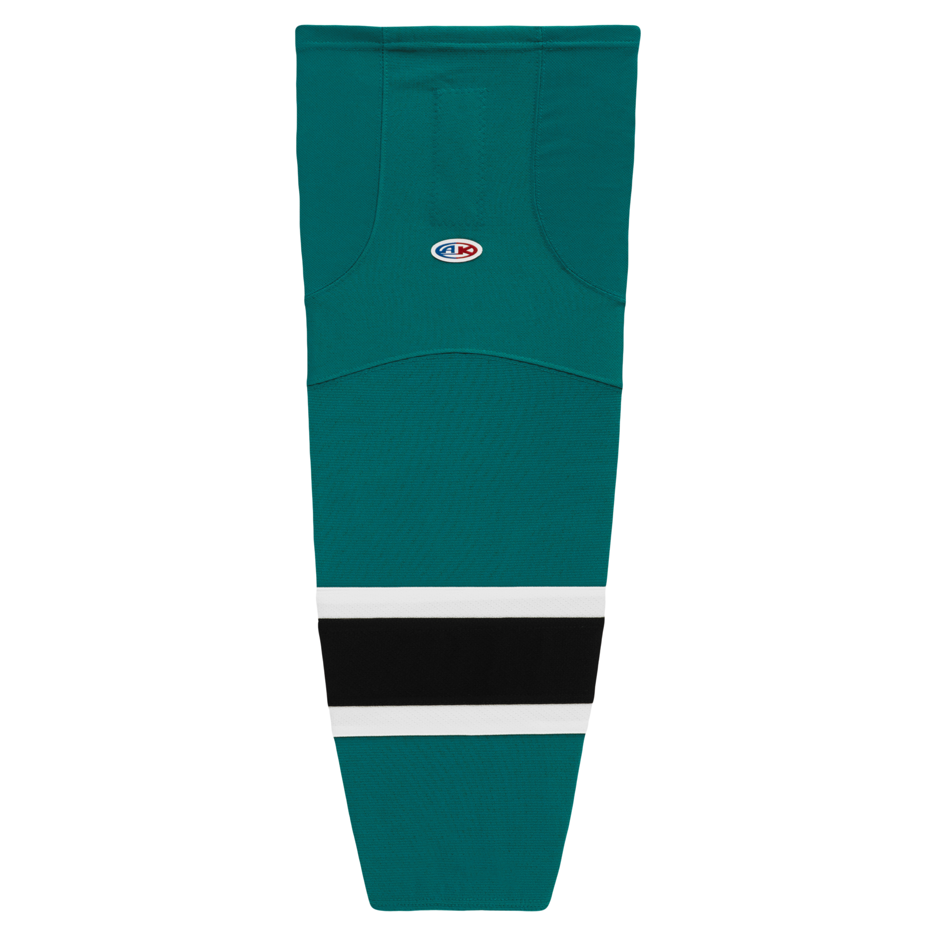 Athletic Knit (AK) HS2100-457 Pacific Teal/White/Black Mesh Ice Hockey Socks - PSH Sports