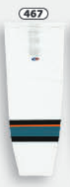 Athletic Knit (AK) HS2100-467 2013 San Jose Sharks White Mesh Ice Hockey Socks - PSH Sports