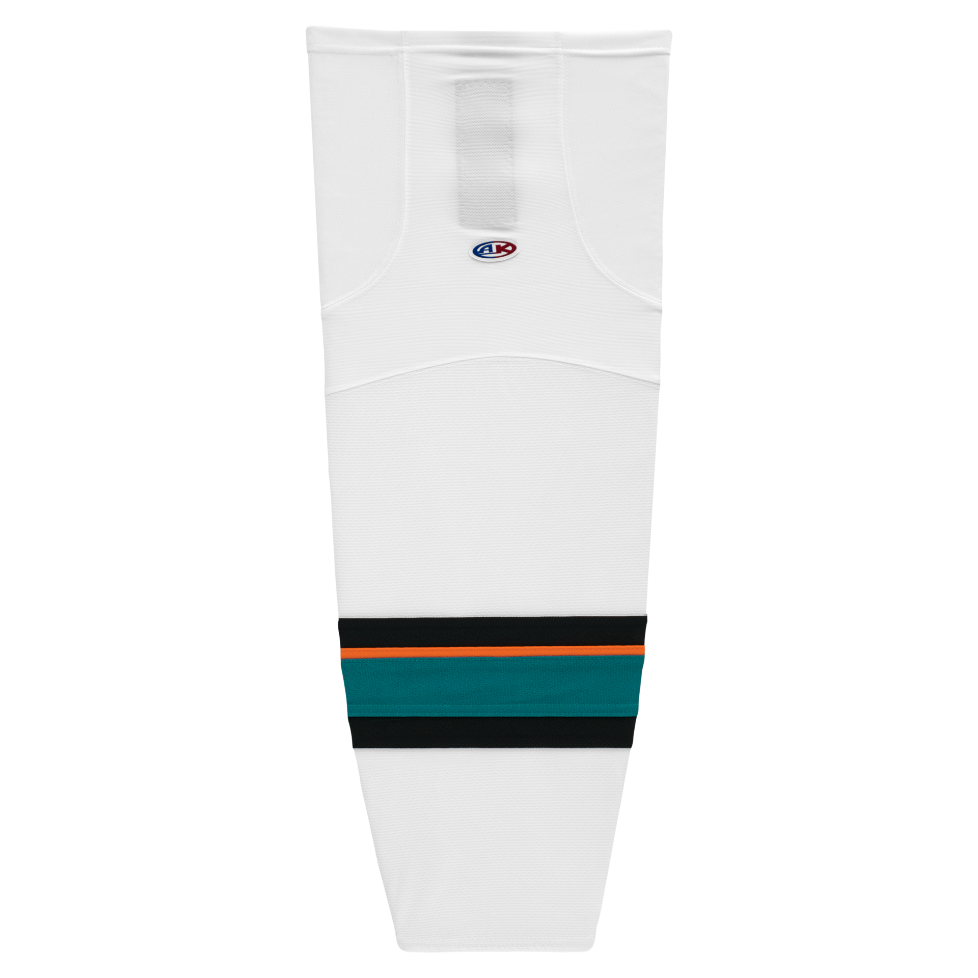 Athletic Knit (AK) HS2100-467 2013 San Jose Sharks White Mesh Ice Hockey Socks - PSH Sports